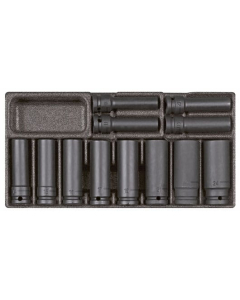 Gedore kraftpipesett 1/2 " i skuminnlegg, 14 deler