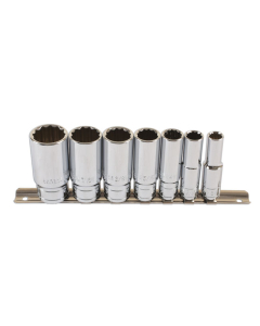 Langpipesett whitworth 3/8", 7 deler